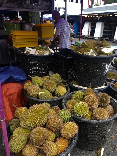Opening backets of durians